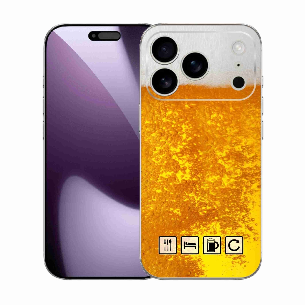 Gelový kryt mmCase na iPhone 17 Pro - pivní motiv 3