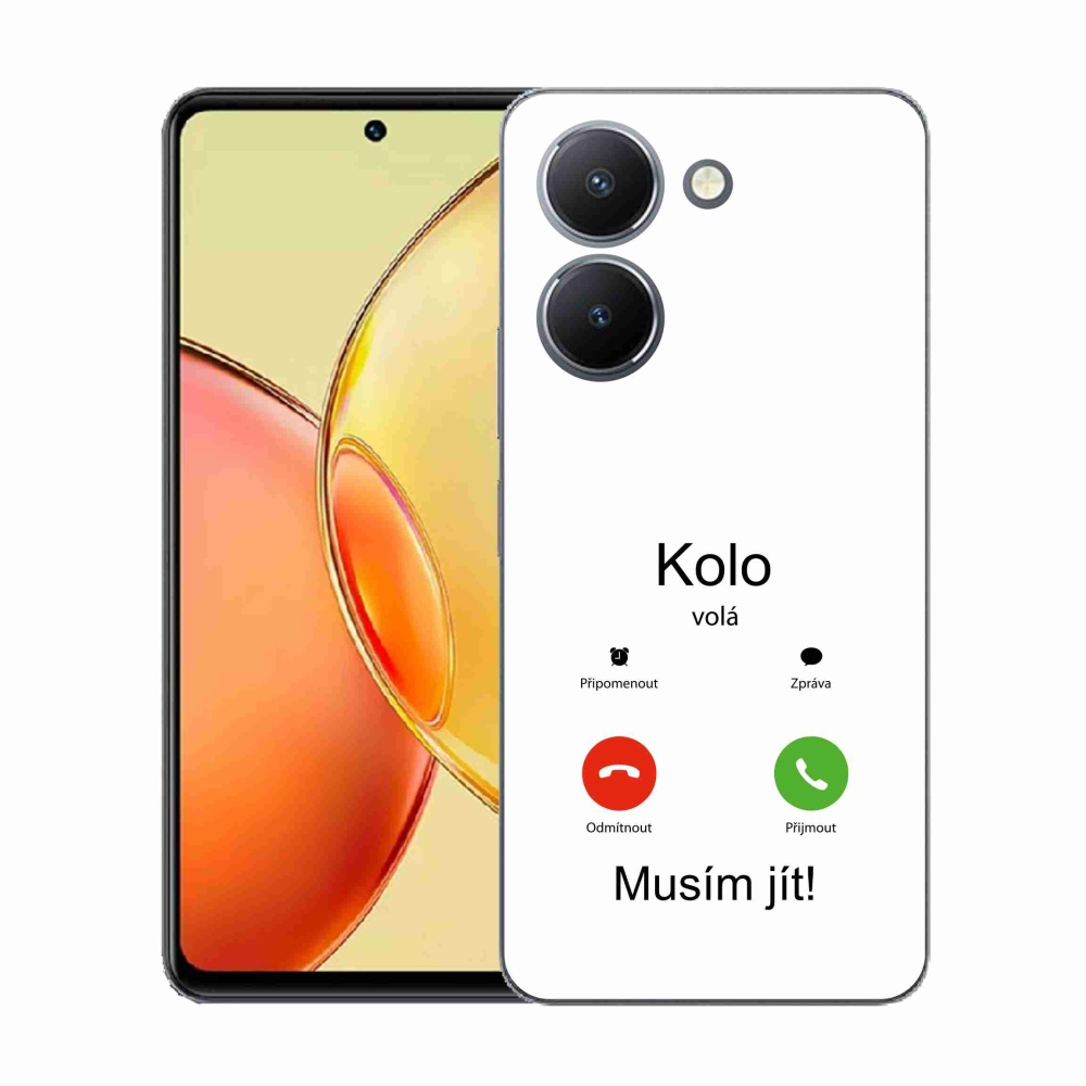 Gelový kryt mmCase na Vivo Y36 - kolo volá bílé pozadí