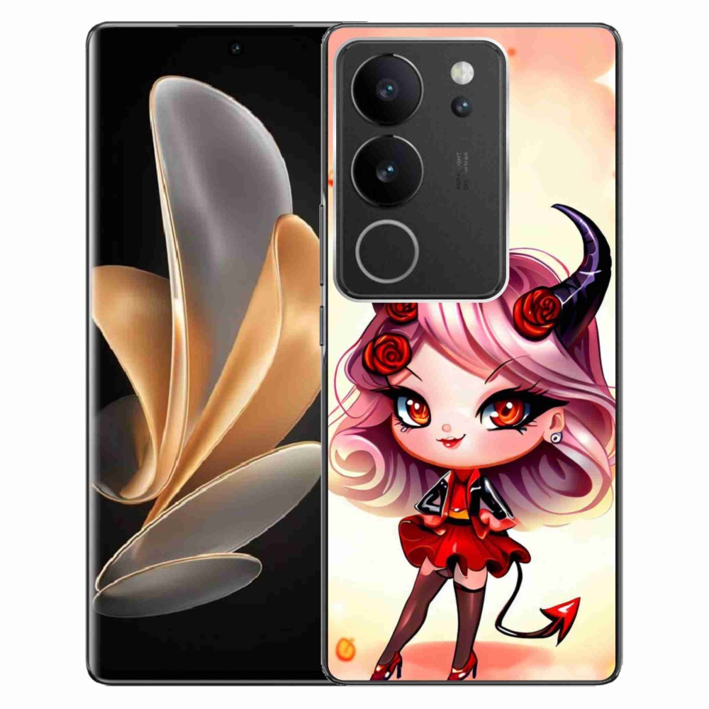Gelový kryt mmCase na Vivo V29 5G - kreslená čertice