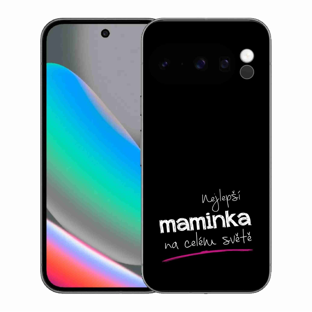 Gelový kryt mmCase na Google Pixel 10 Pro - nejlepší maminka 4 černé pozadí