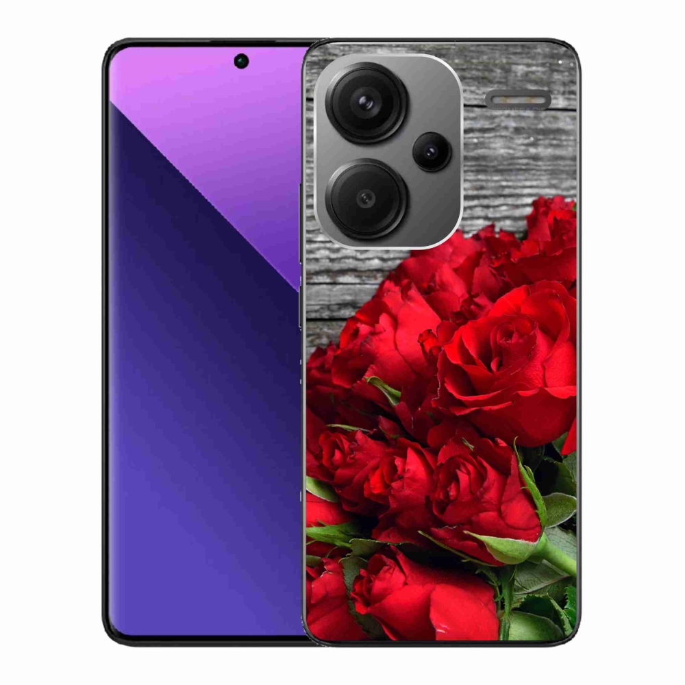 Gelový kryt mmCase na Xiaomi Redmi Note 13 Pro+ 5G - červené růže