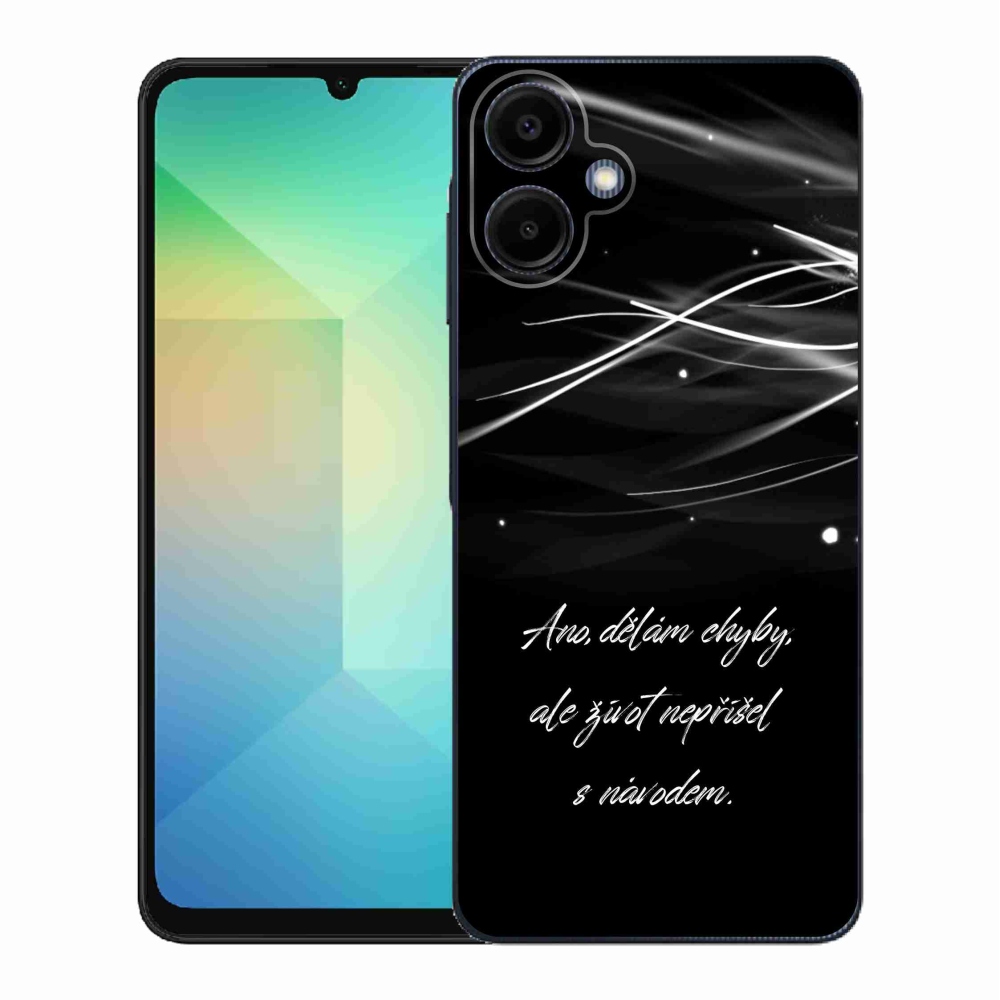 Gelový kryt mmCase na Samsung Galaxy A06 4G - citát černé pozadí