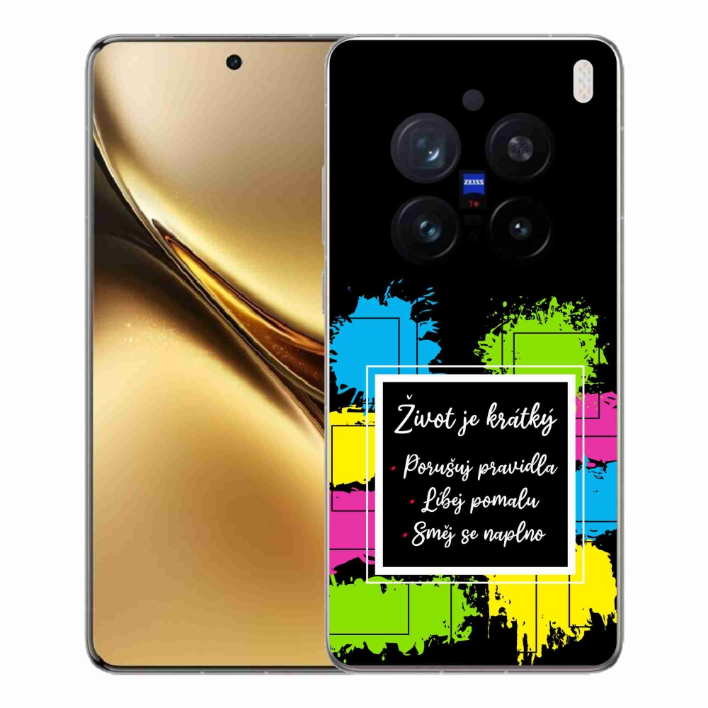 Gelový kryt mmCase na Vivo X200 Pro 5G - citát 5 černé pozadí