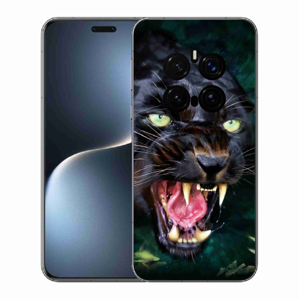 Gelový kryt mmCase na Honor Magic 7 Pro 5G - rozzuřený černý panter