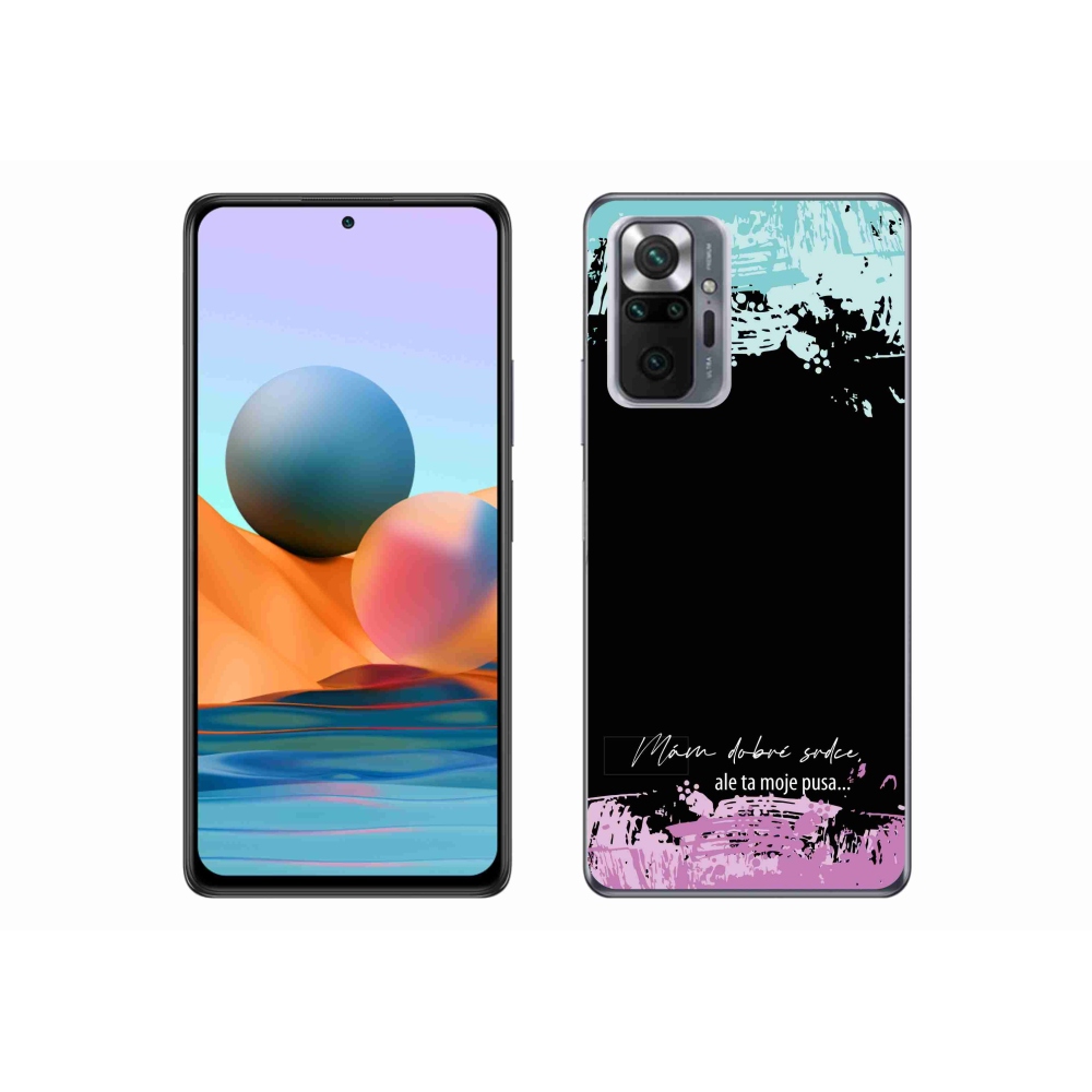 Gelový kryt mmCase na Xiaomi Redmi Note 10 Pro - vtipný text 3 černé pozadí