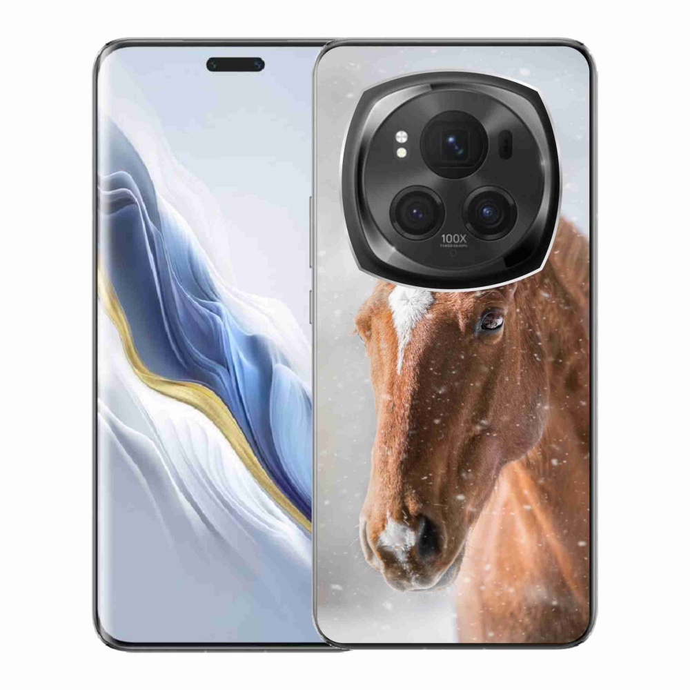 Gelový kryt mmCase na Honor Magic 6 Pro 5G - hnědý kůň 2