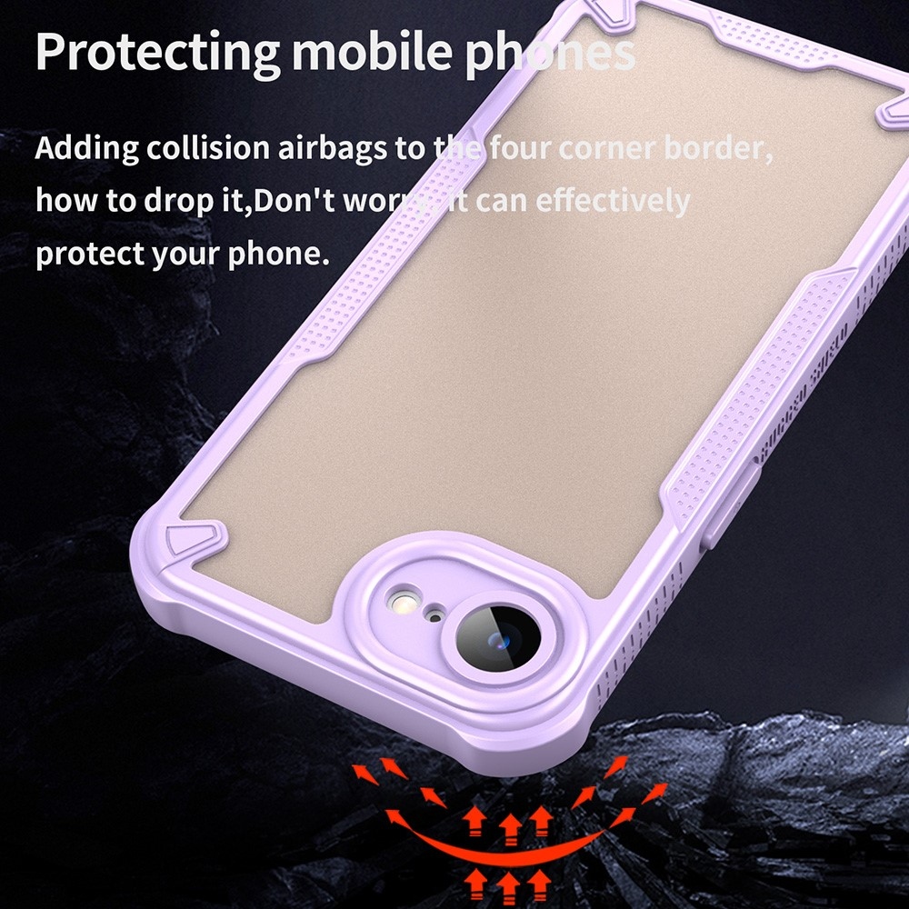 Frosted odolný kryt na iPhone 16e - fialový