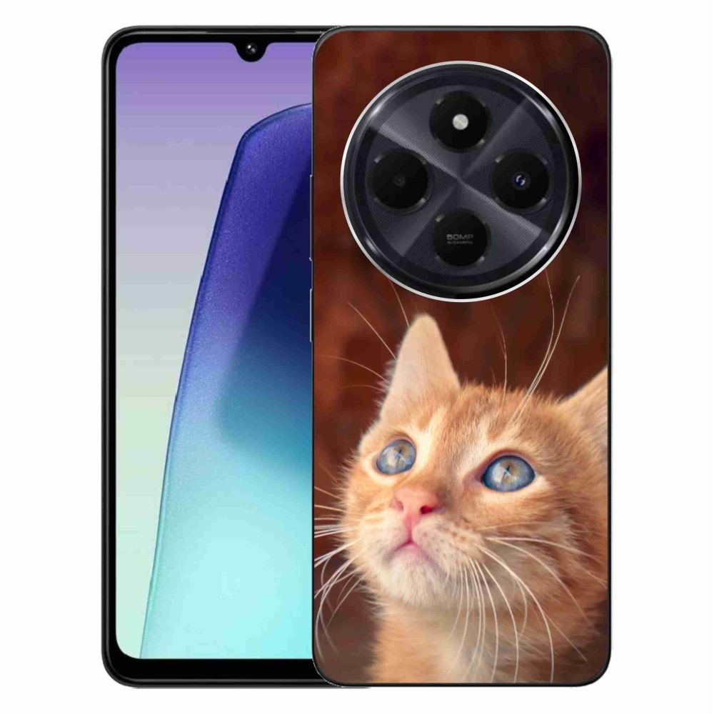 Gelový kryt mmCase na Xiaomi Redmi 14C/Poco C75 - motýl a kotě