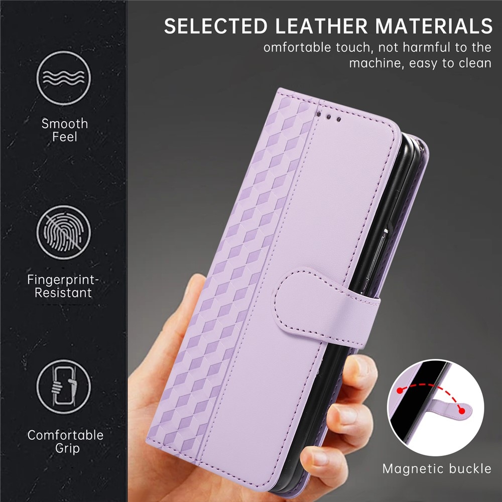 Gridy knížkové pouzdro na Samsung Galaxy Z Fold7 5G - fialové