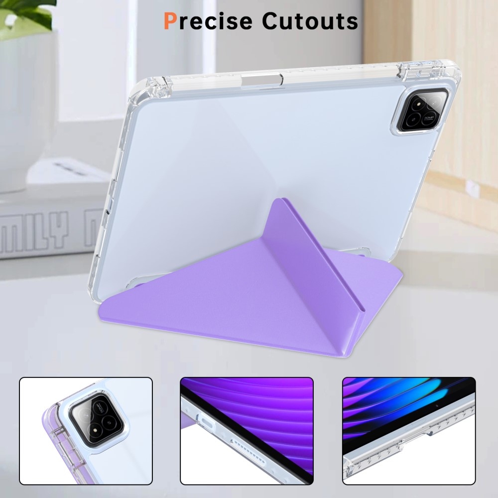Origami chytré polohovací pouzdro na tablet Xiaomi Pad 7/7 Pro - světlefialové