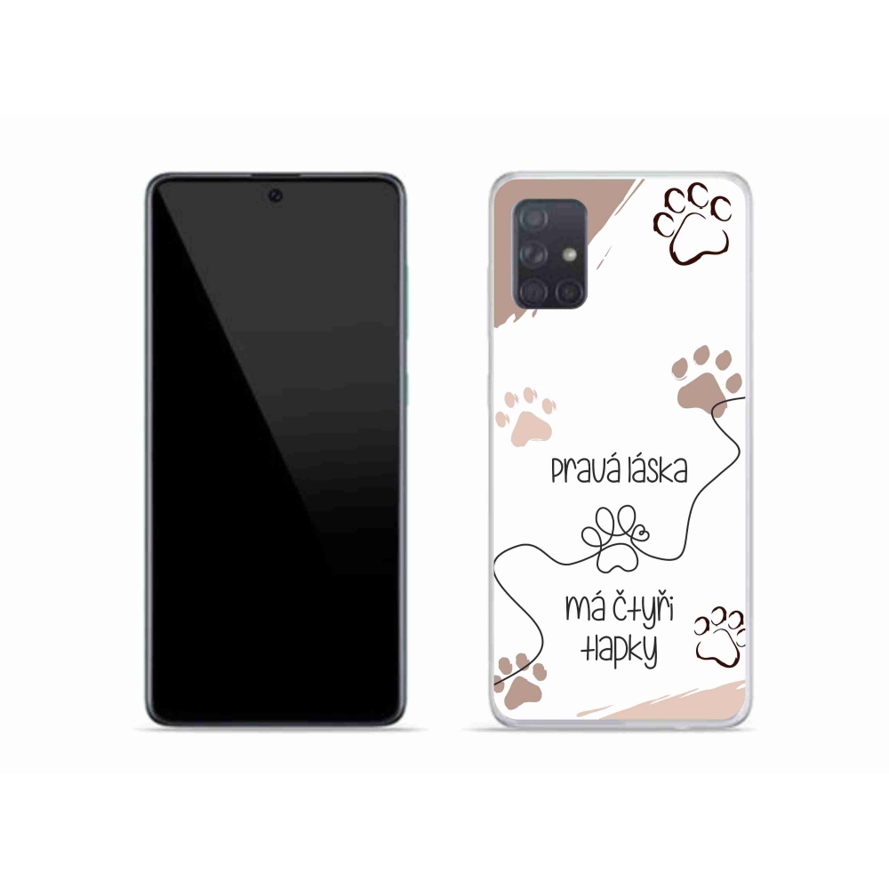 Gelový kryt mmCase na Samsung Galaxy A51 - psí motiv 1 bílé pozadí