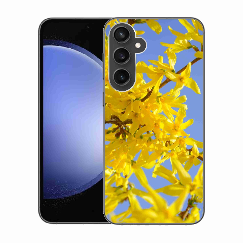 Gelový kryt mmCase na Samsung Galaxy S23 FE - žluté květy