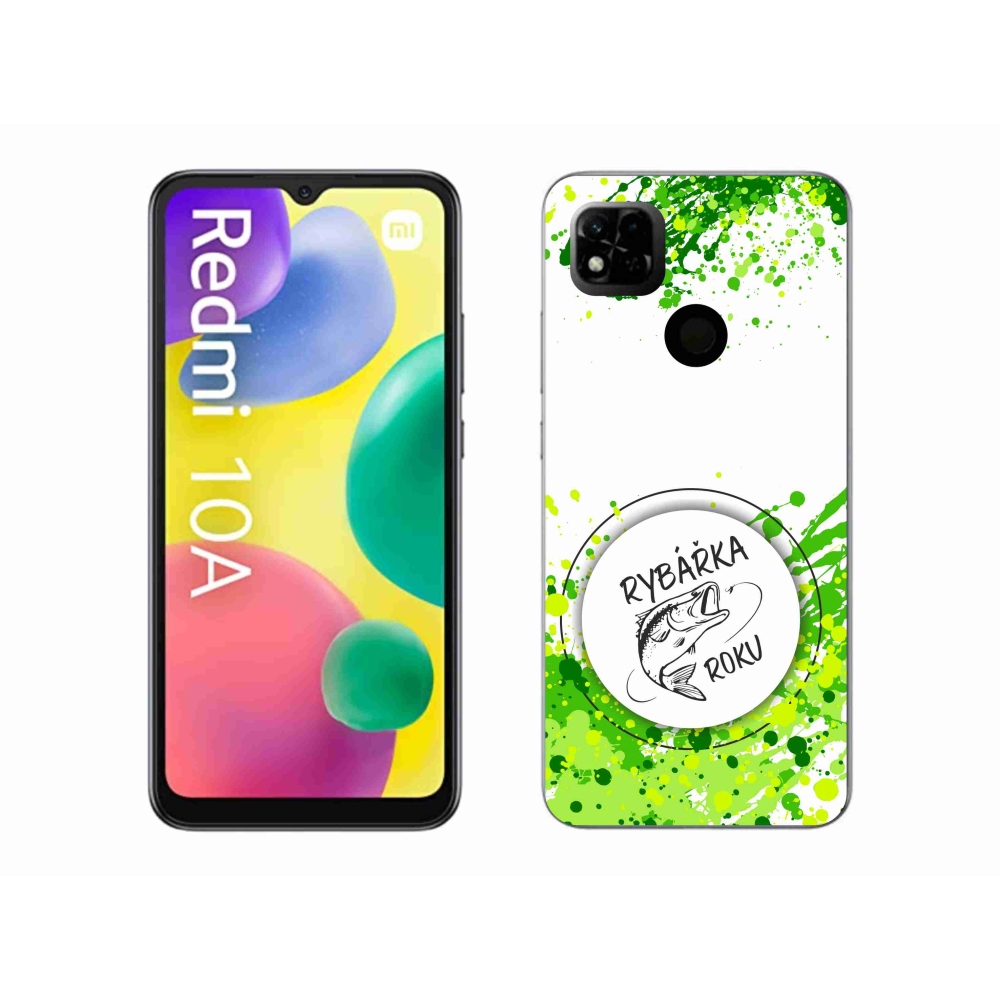 Gelový kryt mmCase na Xiaomi Redmi 10A - rybářka roku bílé pozadí