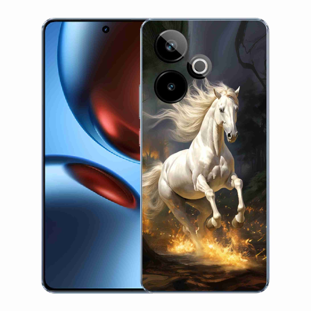 Gelový kryt mmCase na Realme GT 7 5G/GT 7T 5G - bílý kůň 2