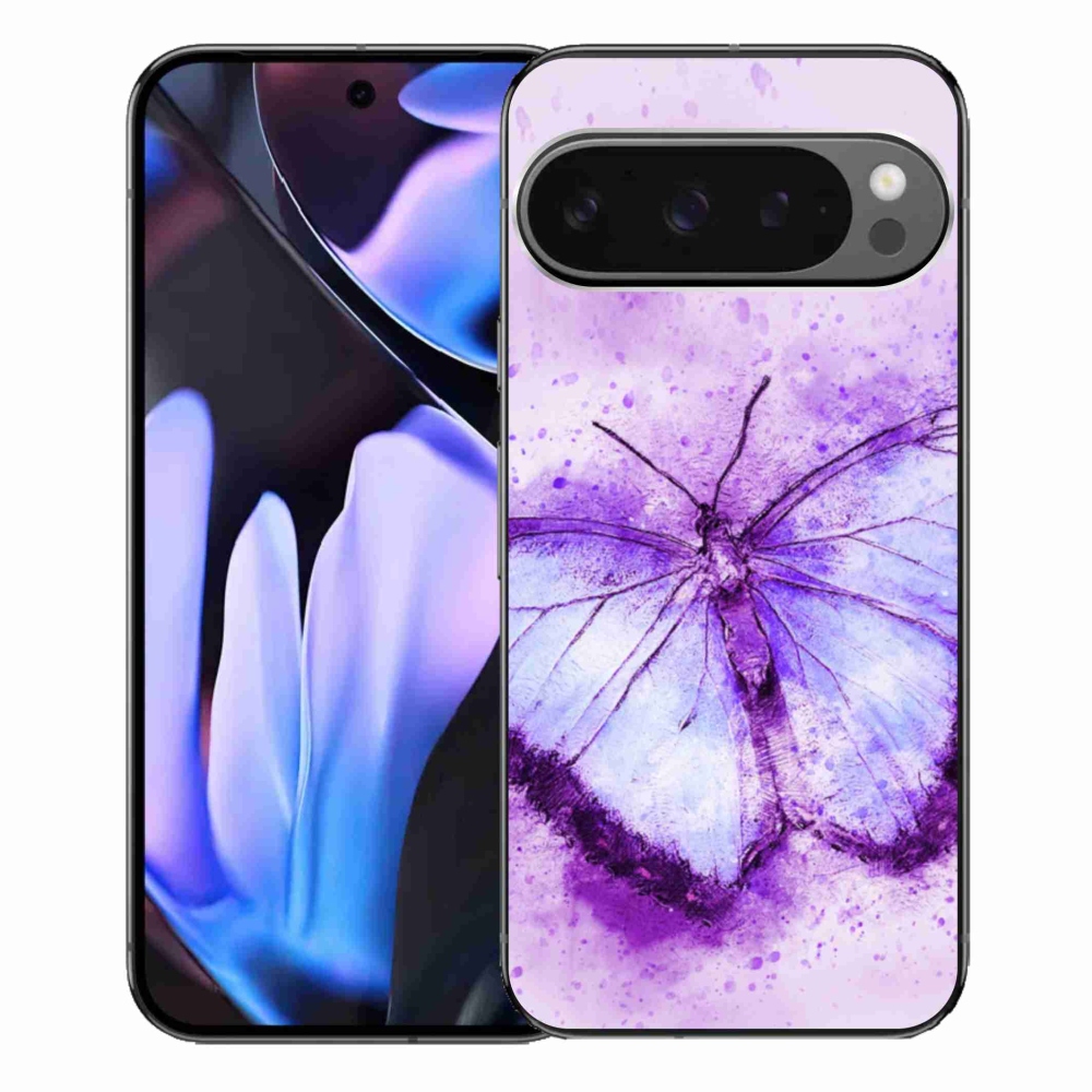 Gelový kryt mmCase na Google Pixel 9 Pro XL - fialový motýl
