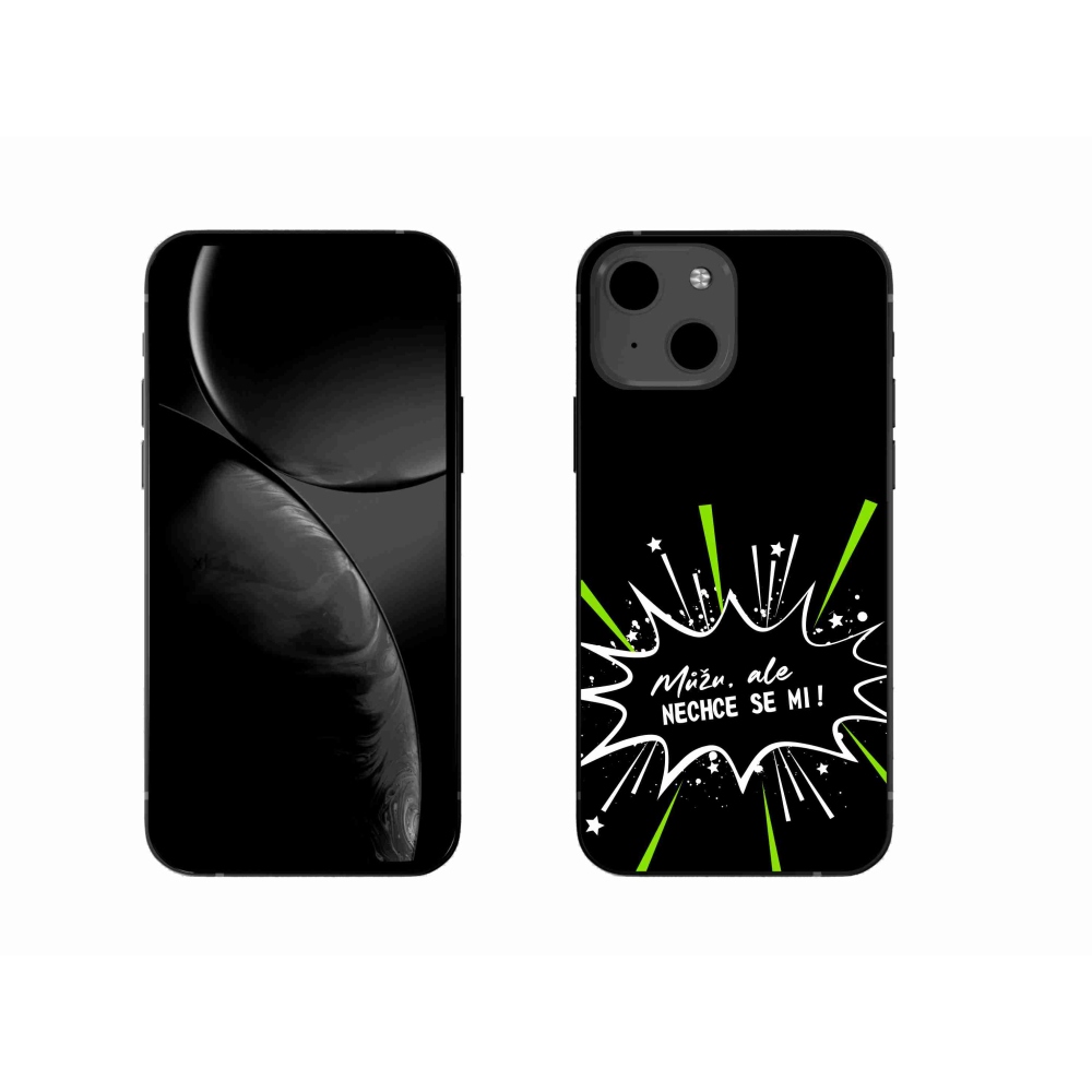 Gelový kryt mmCase na iPhone 13 6.1 - vtipný text 11 černé pozadí