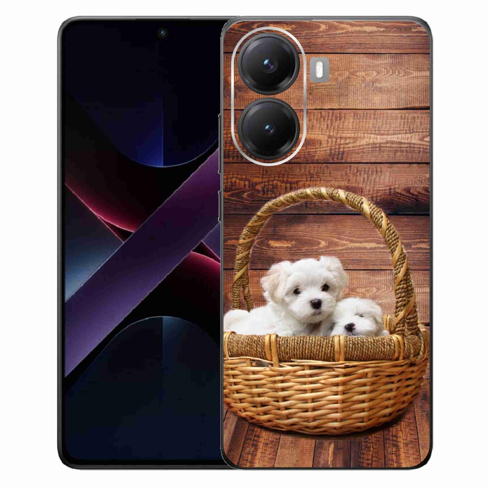 Gelový kryt mmCase na Xiaomi Poco X7 Pro 5G - štěňátka