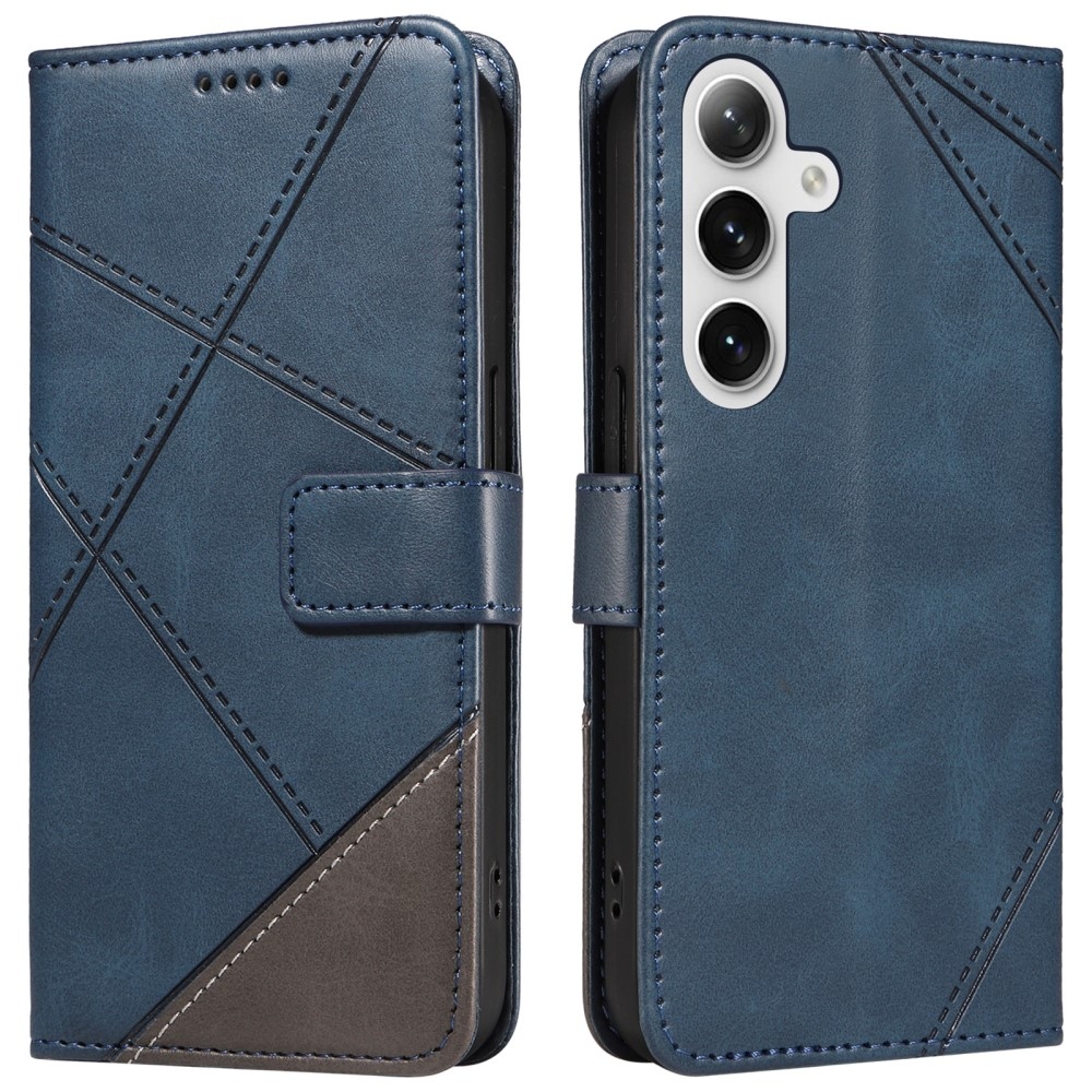 Triangle knížkové pouzdro na Samsung Galaxy S24+/S25+ - modré