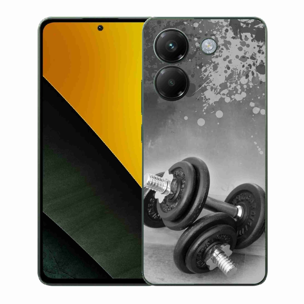 Gelový kryt mmCase na Xiaomi Poco M7 Pro 5G - činky 1