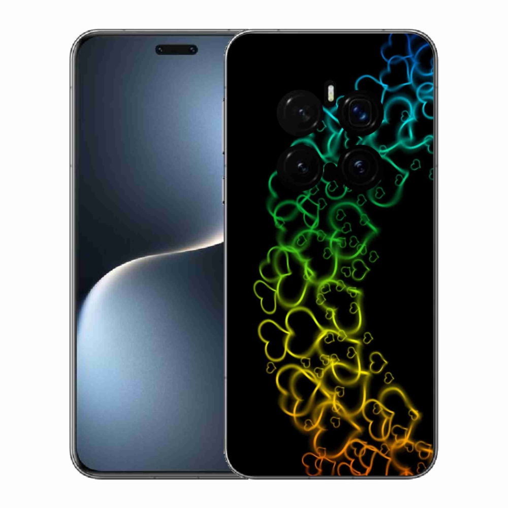 Gelový kryt mmCase na Honor Magic 7 Pro 5G - barevná srdíčka