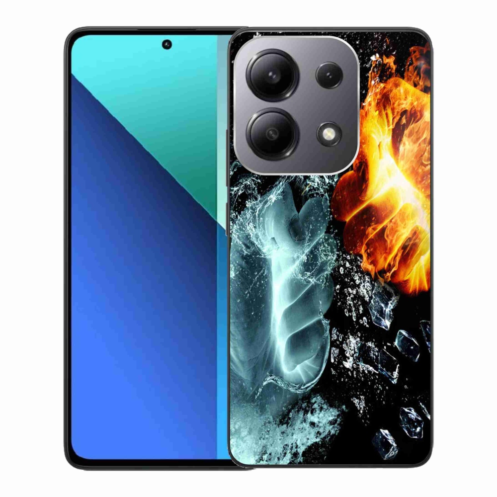 Gelový kryt mmCase na Xiaomi Redmi Note 13 - voda a oheň