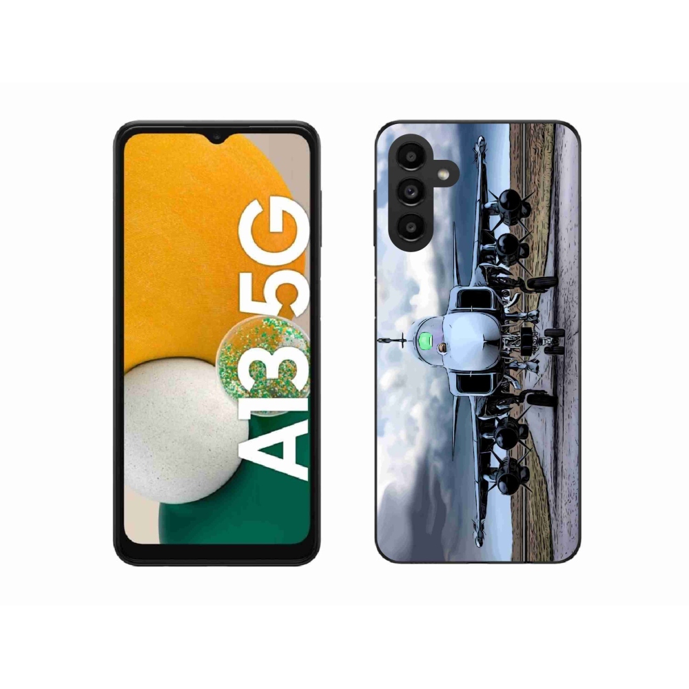 Gelový kryt mmCase na Samsung Galaxy A13 5G - vojenské letadlo