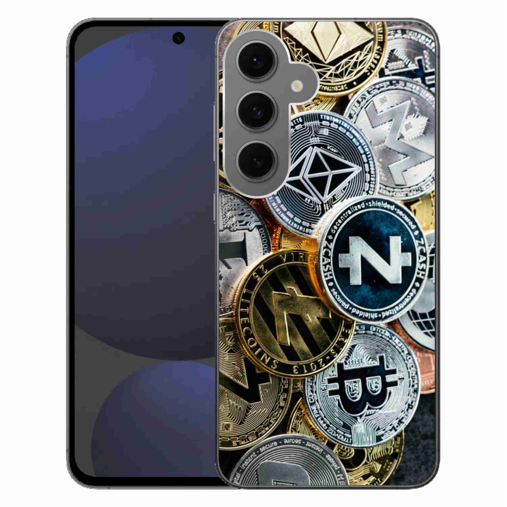 Gelový kryt mmCase na Samsung Galaxy S24 FE - kryptoměny