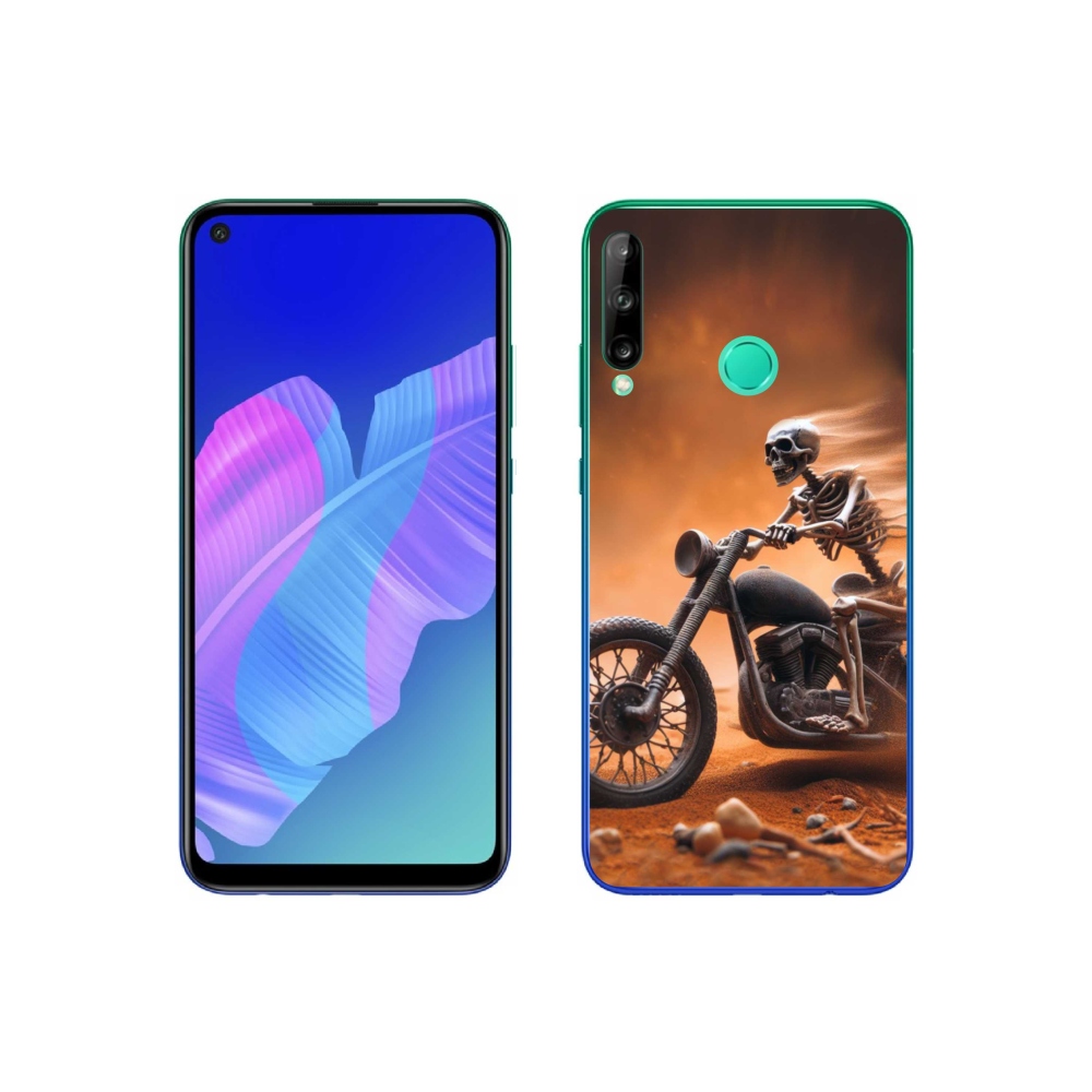 Gelový kryt mmCase na Huawei P40 Lite E - kostra na motorce