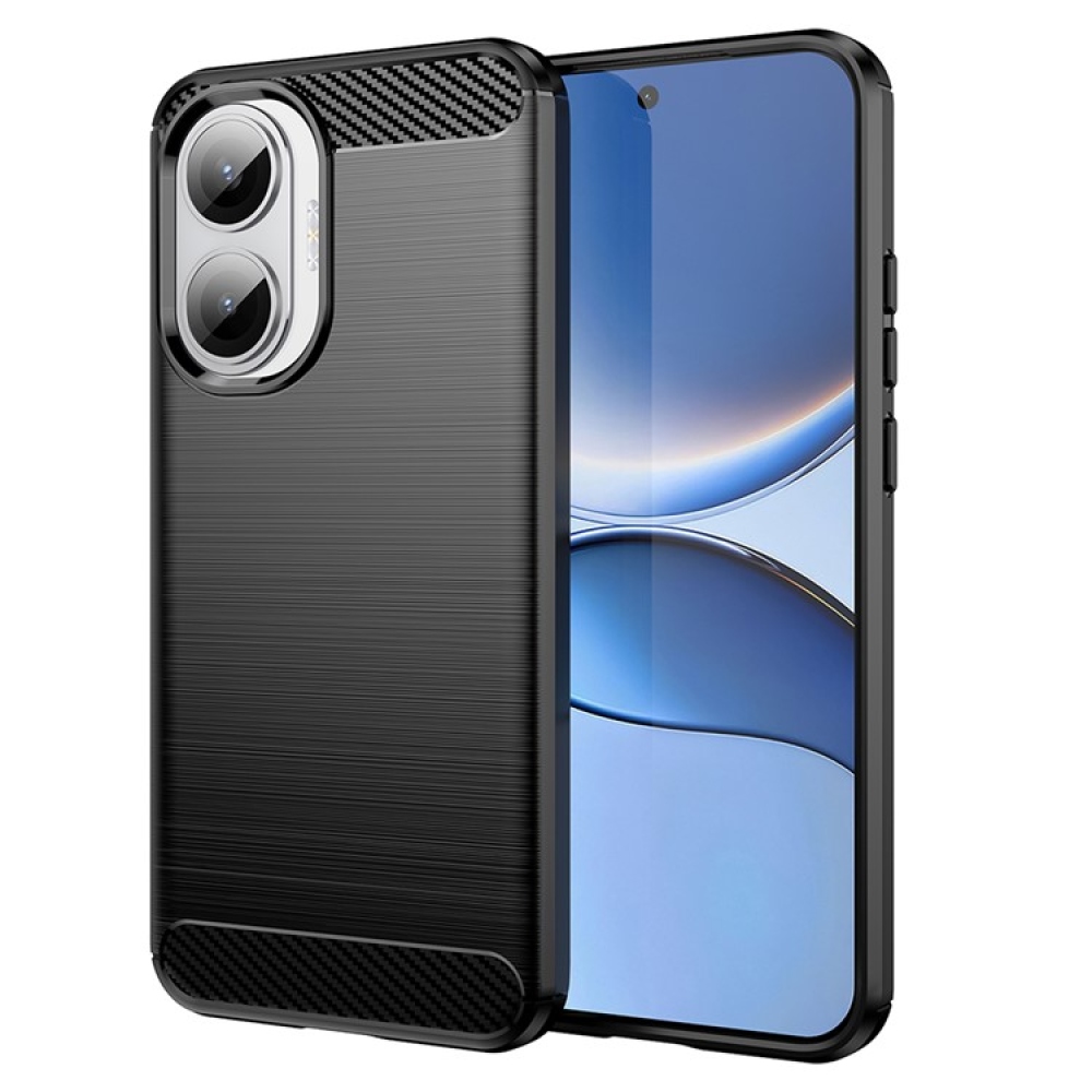 Carbon odolný gelový obal na Xiaomi Poco F7 5G - černý