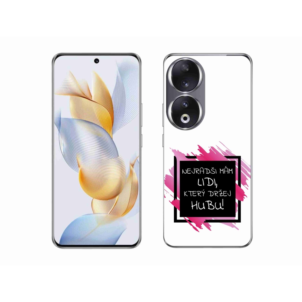 Gelový kryt mmCase na Honor 90 - vtipný text 7 černobílé pozadí