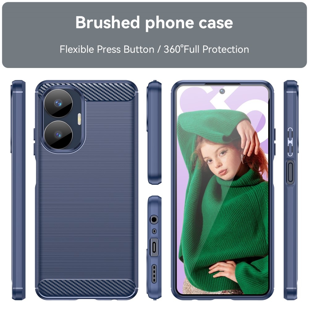 Carbon odolný gelový obal na Realme C55 - modrý