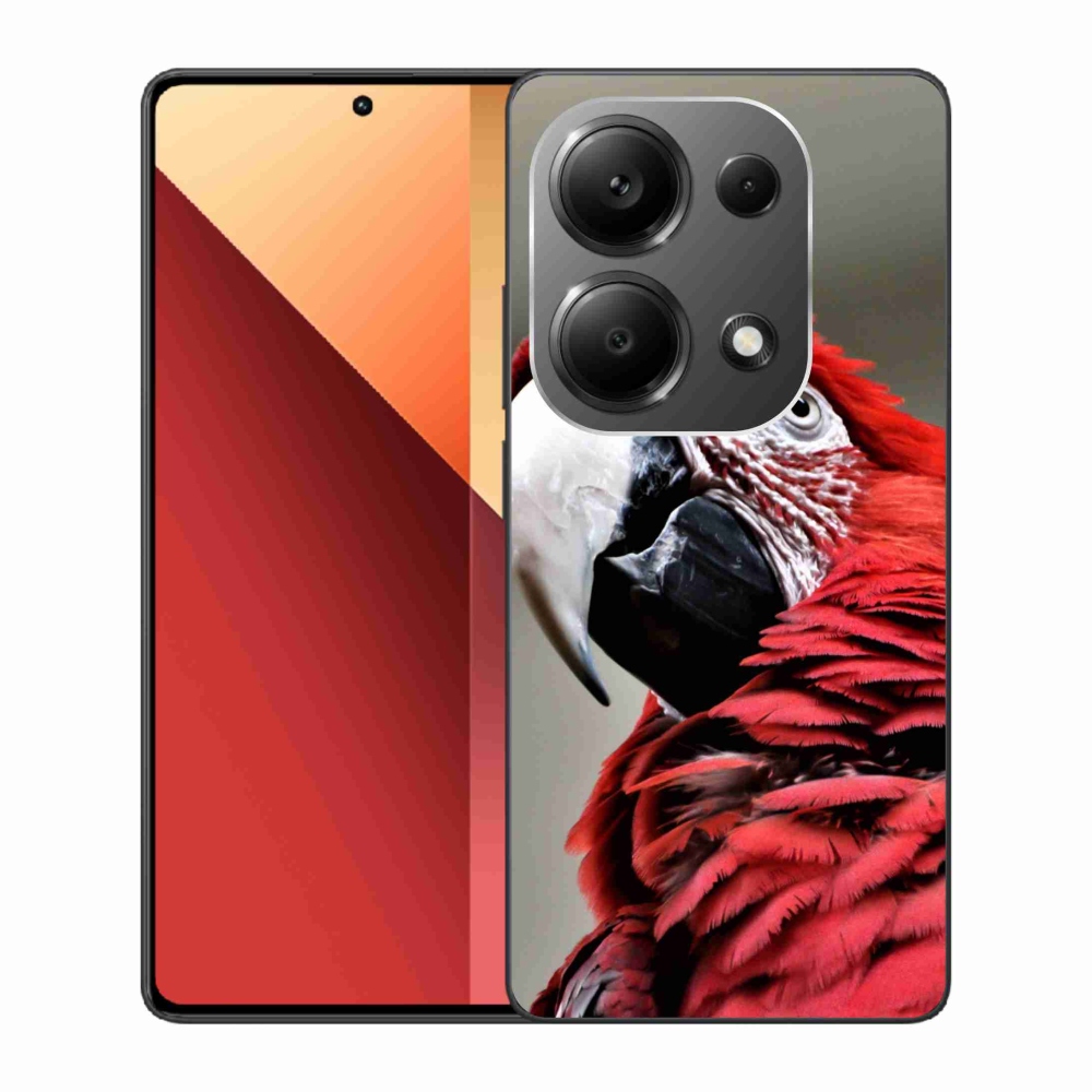 Gelový obal mmCase na Xiaomi Redmi Note 13 Pro 4G/Poco M6 Pro - papoušek ara červený