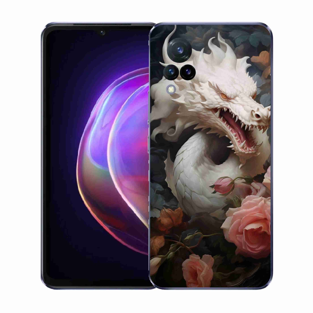 Gelový kryt mmCase na Vivo V21 4G/5G - bílý drak