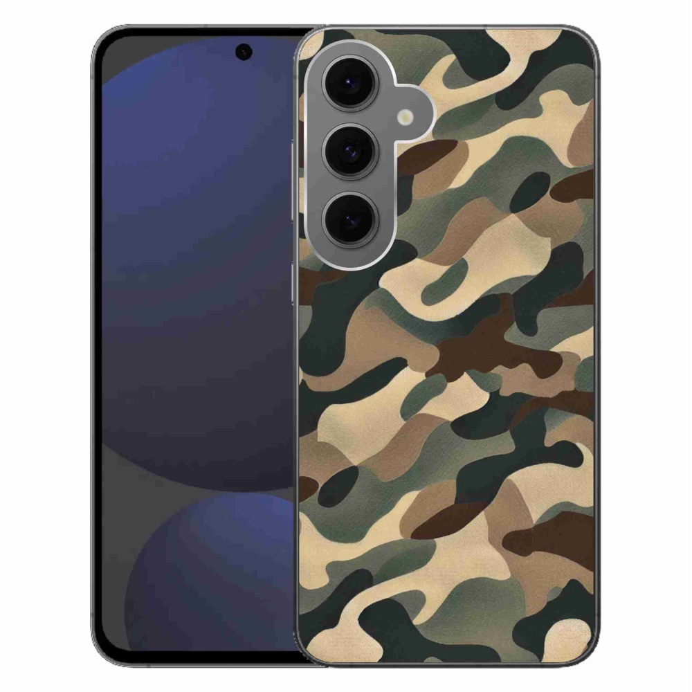 Gelový kryt mmCase na Samsung Galaxy S24 FE - maskáčový vzor 11
