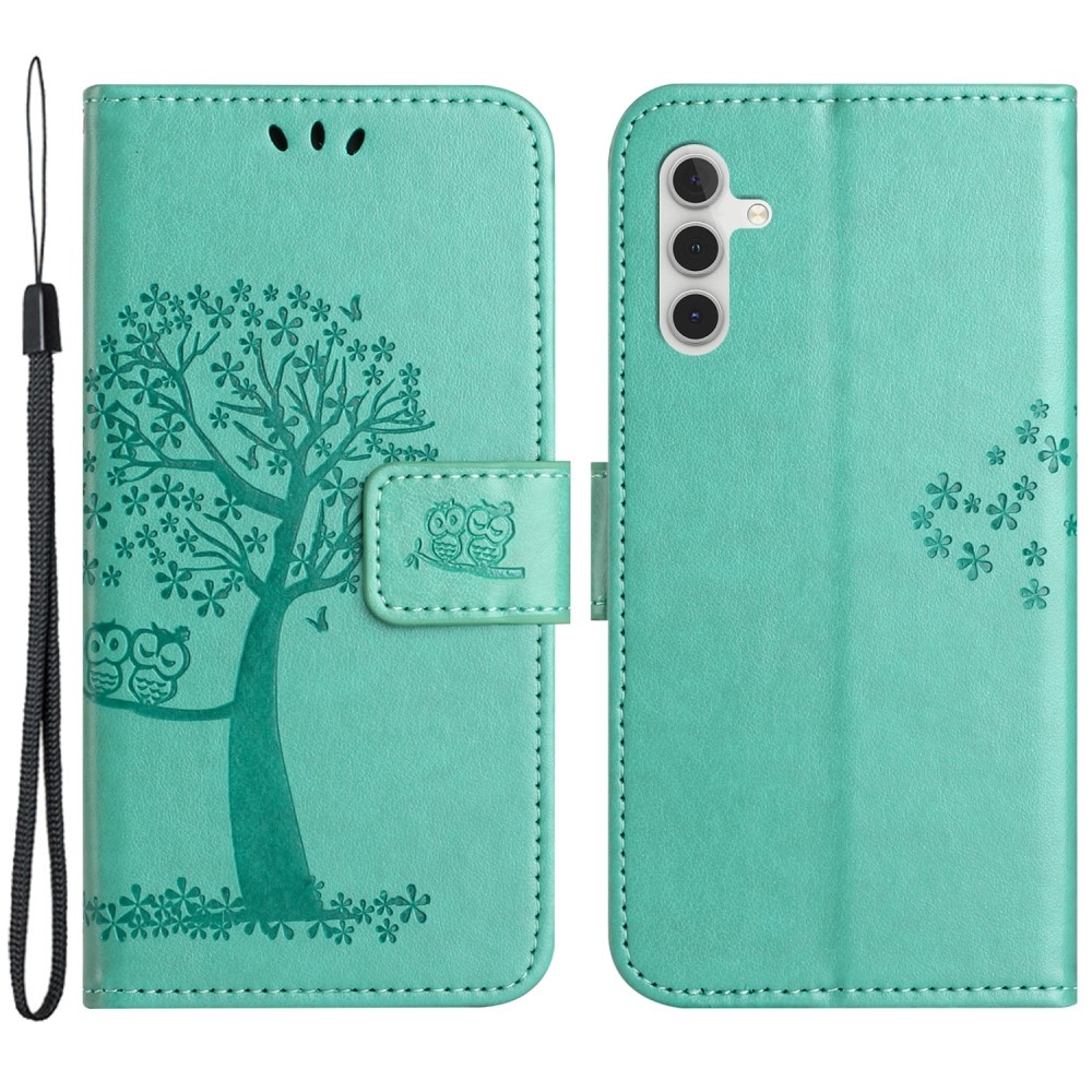 Tree knížkové pouzdro na Samsung Galaxy A15 4G/5G - modrozelené