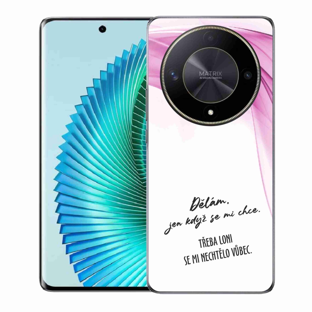 Gelový kryt mmCase na Honor Magic 6 Lite 5G - vtipný text 12 bílé pozadí