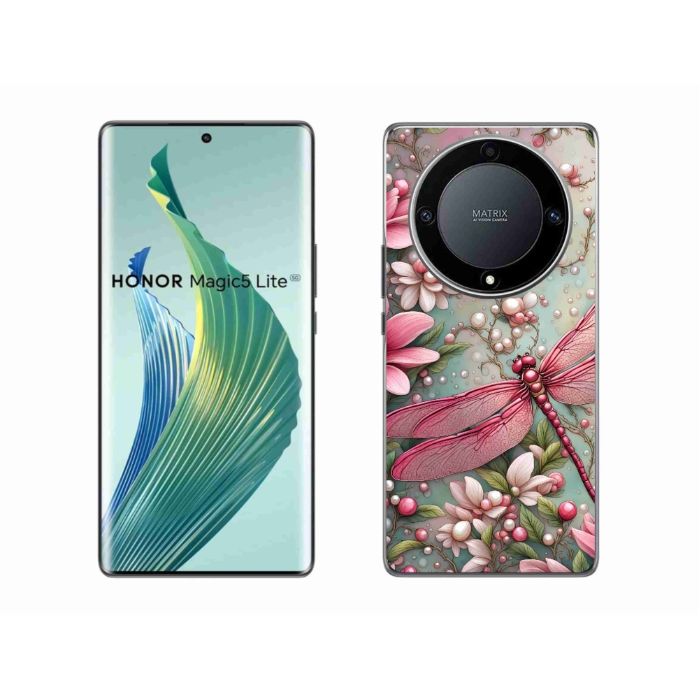 Gelový kryt mmCase na Honor Magic 5 Lite 5G - vážka