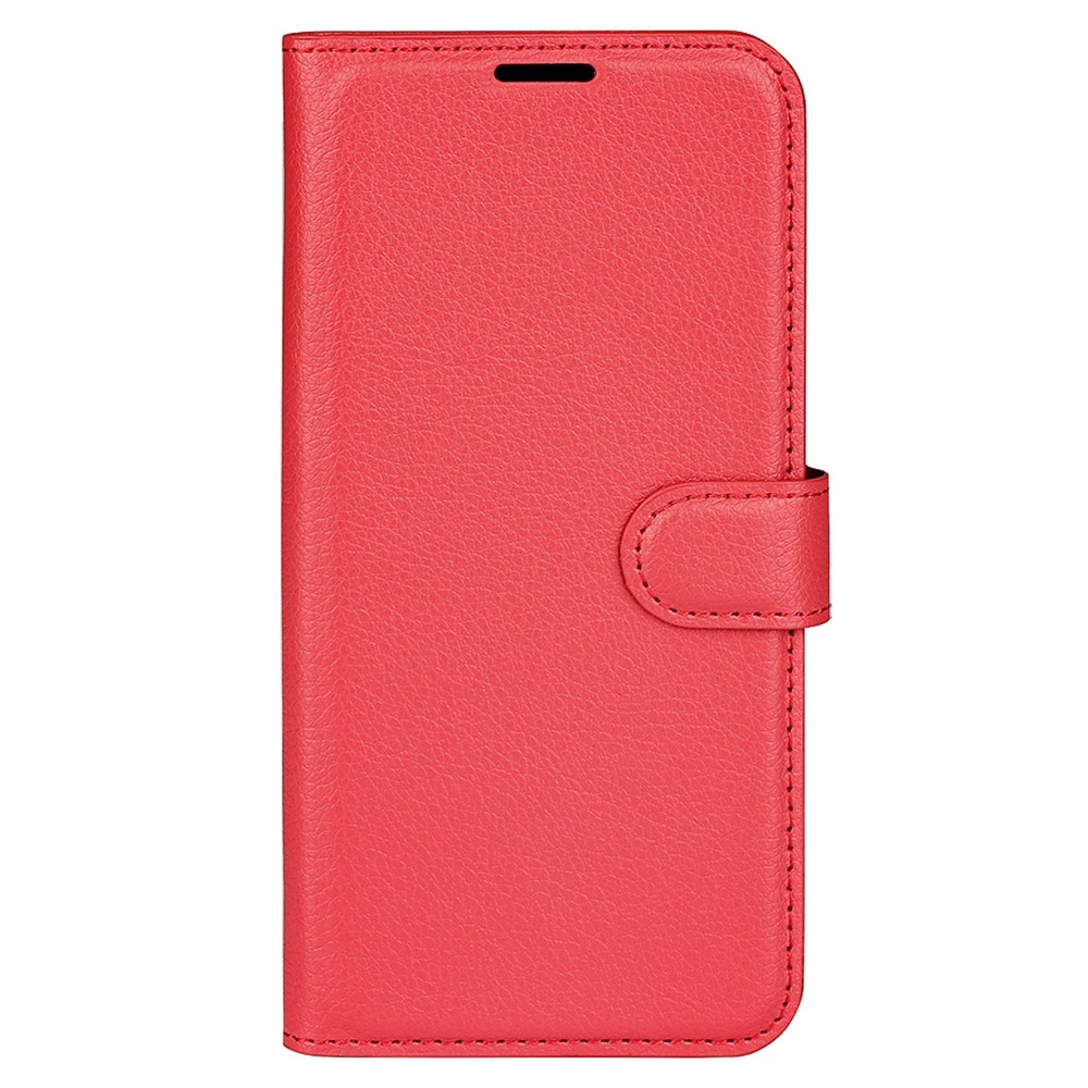 Litchi knížkové pouzdro na Xiaomi Redmi Note 12S - červené