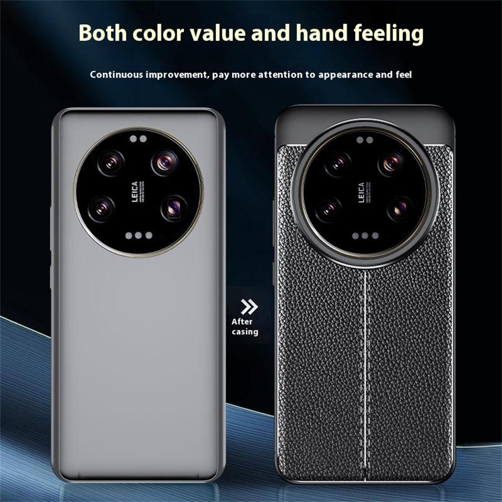 Litchi odolný gelový obal na Xiaomi 15 Ultra - černý