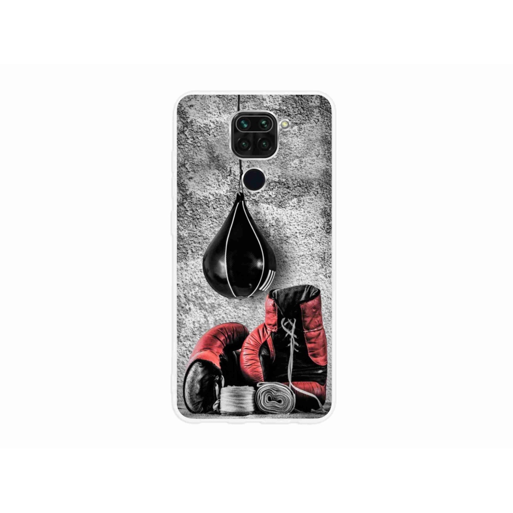 Gelový kryt mmCase na Xiaomi Redmi Note 9 - boxovací pytel a rukavice
