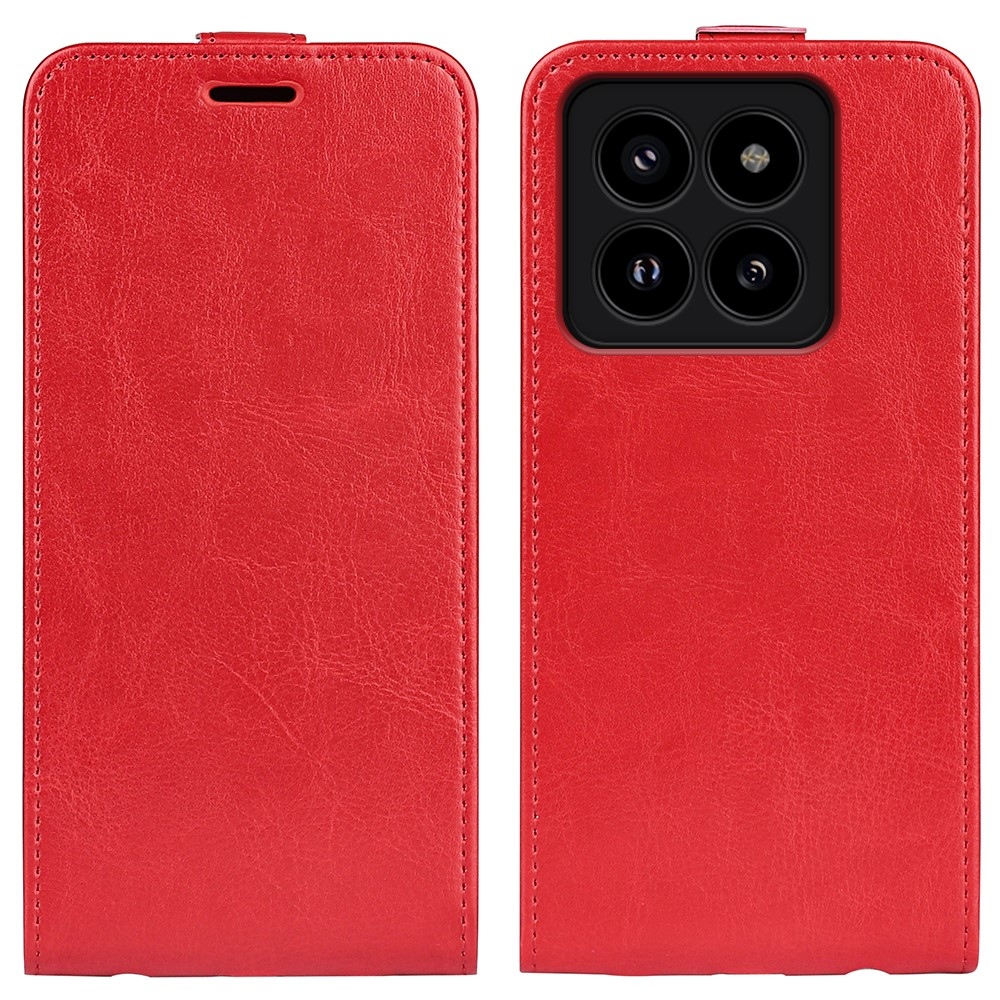 Vertical knížkové pouzdro na Xiaomi 14 Pro - červené