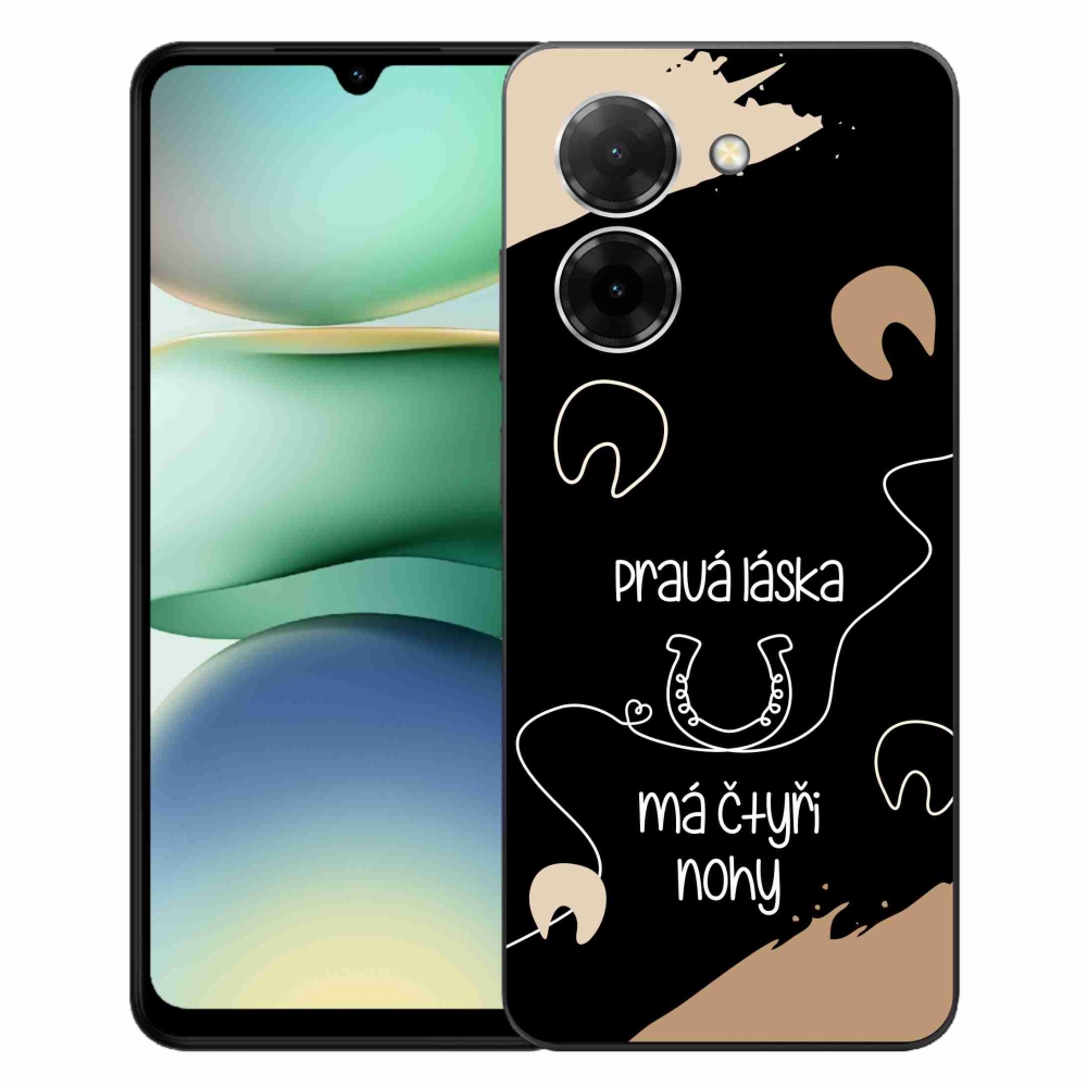 Gelový kryt mmCase na Xiaomi Redmi A5 (171.7x77.8x8.3mm) - koňský motiv černé pozadí