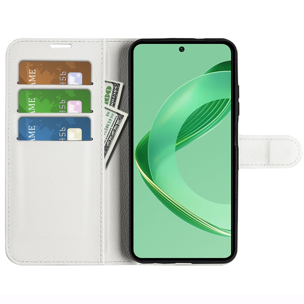 Litchi knížkové pouzdro na Huawei Nova 12 SE - bílé