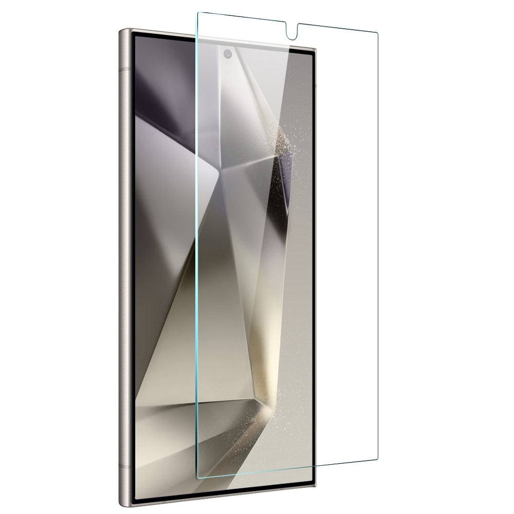 NORTHJO průhledný gelový obal + tvrzené sklo na Samsung Galaxy S24 Ultra - průhledný