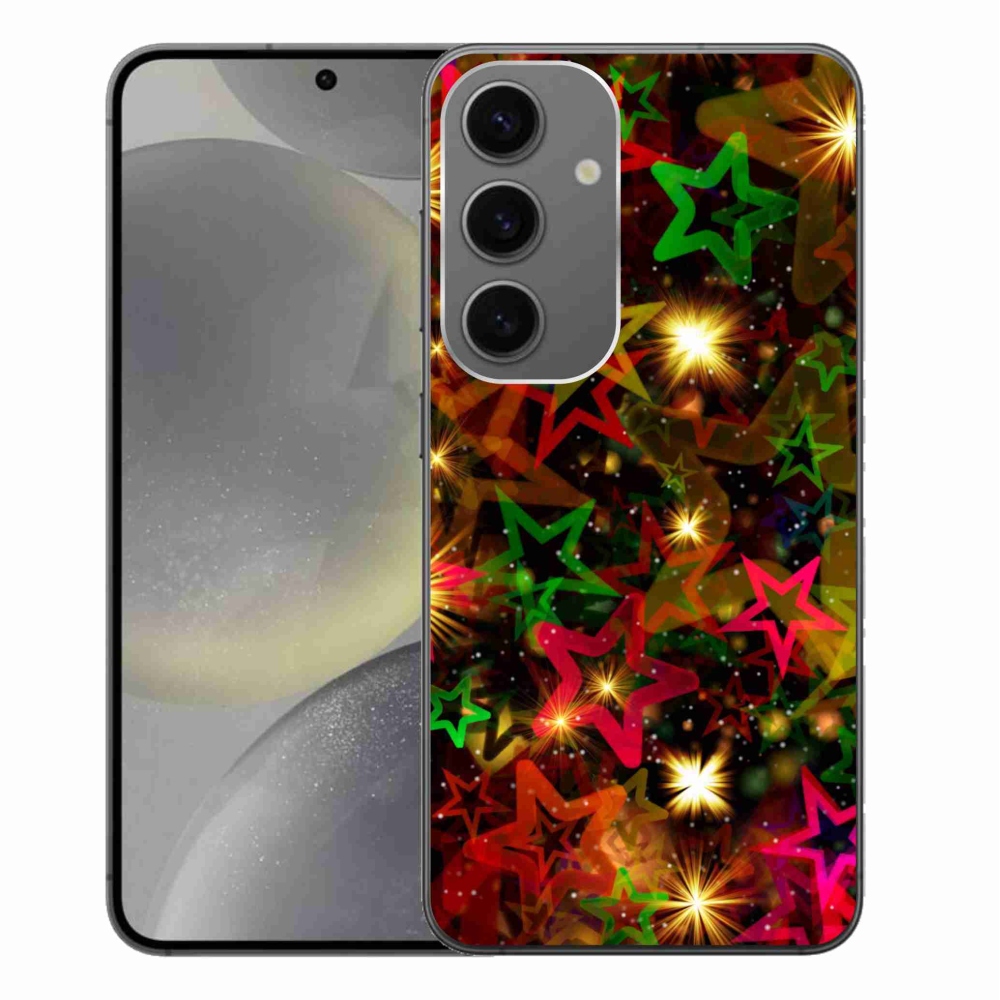 Gelový kryt mmCase na Samsung Galaxy S24+ - barevné hvězdičky