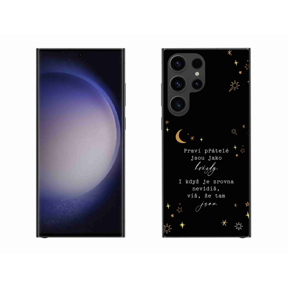 Gelový kryt mmCase na Samsung Galaxy S23 Ultra 5G - citát 6 černé pozadí