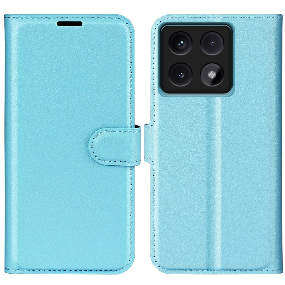Litchi knížkové pouzdro na Xiaomi 14T Pro - modré