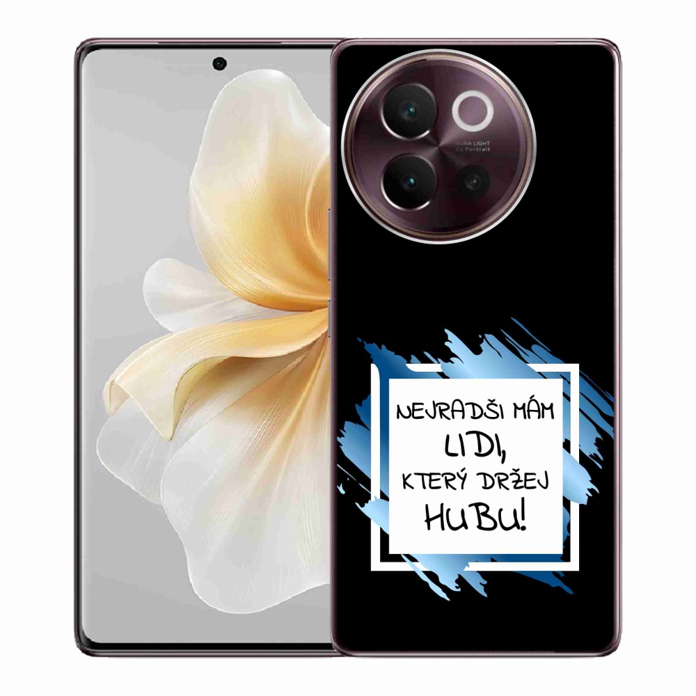 Gelový kryt mmCase na Vivo V40 Lite 5G - vtipný text 7 bíločerné pozadí