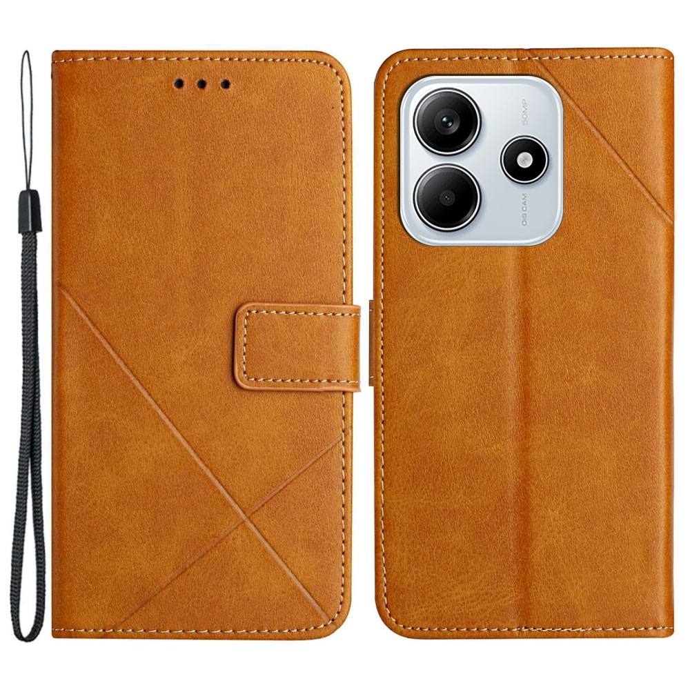 Line knížkové pouzdro na Xiaomi Redmi Note 14 5G - žluté
