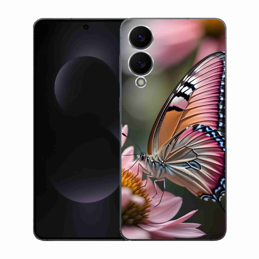 Gelový kryt mmCase na Samsung Galaxy S25 Edge - barevný motýl